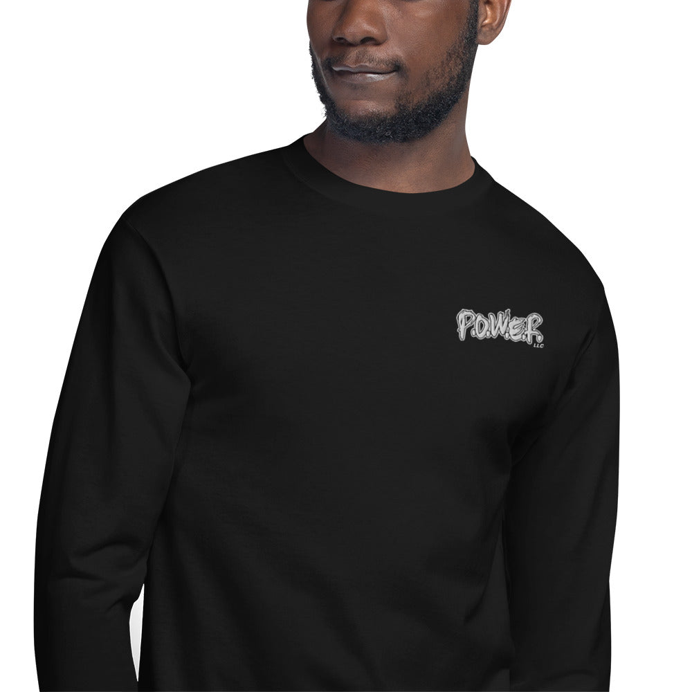 P.O.W.E.R. Embroidery Men's Champion Long Sleeve Shirt